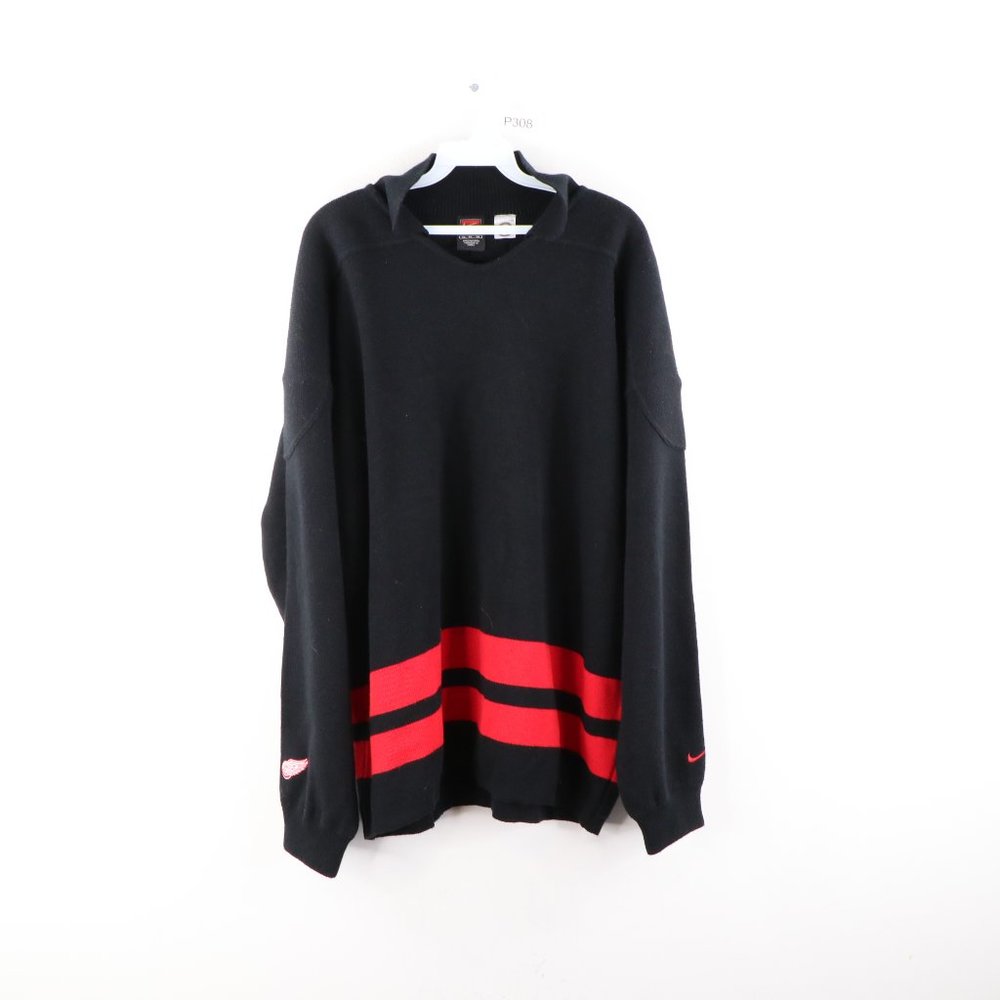 Nike Detroit Red Wings Hockey Jersey Sweater Black - Picture 1 of 10